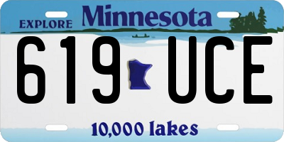 MN license plate 619UCE