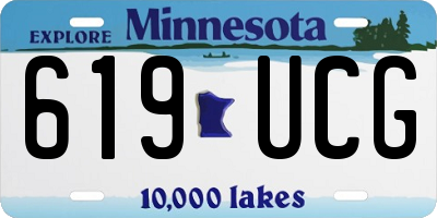 MN license plate 619UCG