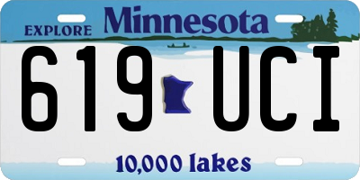 MN license plate 619UCI