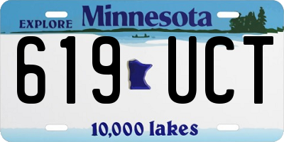 MN license plate 619UCT