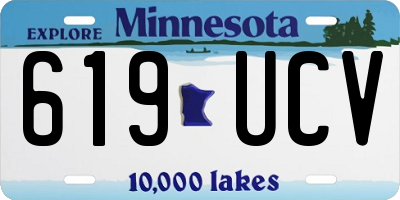 MN license plate 619UCV