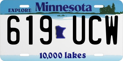 MN license plate 619UCW