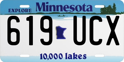 MN license plate 619UCX