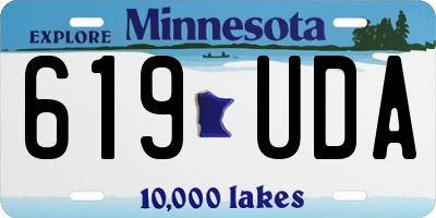 MN license plate 619UDA