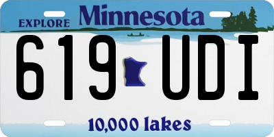 MN license plate 619UDI