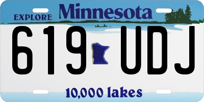 MN license plate 619UDJ
