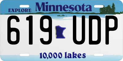 MN license plate 619UDP