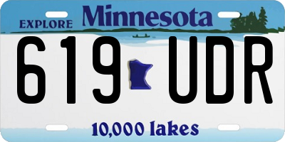 MN license plate 619UDR