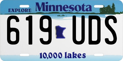 MN license plate 619UDS