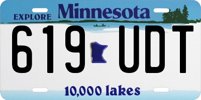 MN license plate 619UDT