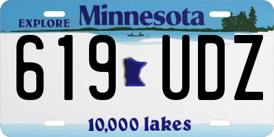 MN license plate 619UDZ