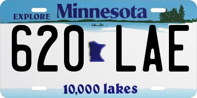 MN license plate 620LAE