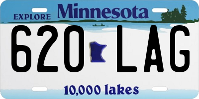 MN license plate 620LAG