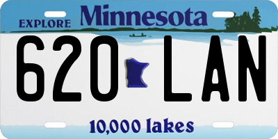 MN license plate 620LAN