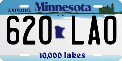 MN license plate 620LAO