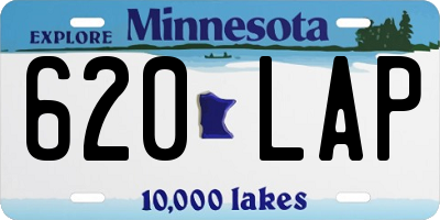 MN license plate 620LAP
