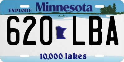 MN license plate 620LBA
