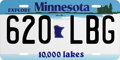 MN license plate 620LBG
