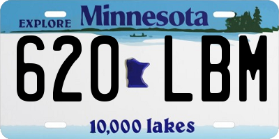 MN license plate 620LBM