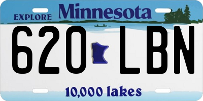 MN license plate 620LBN