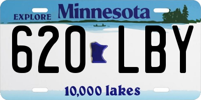 MN license plate 620LBY