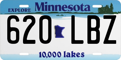 MN license plate 620LBZ