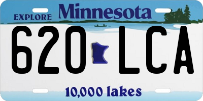 MN license plate 620LCA