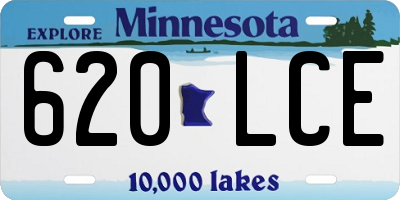 MN license plate 620LCE