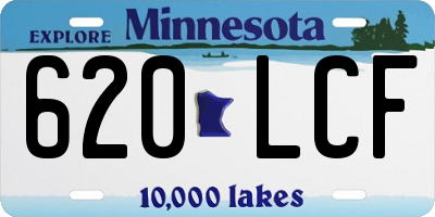 MN license plate 620LCF