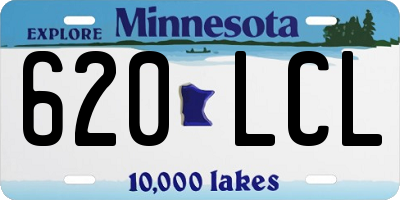 MN license plate 620LCL