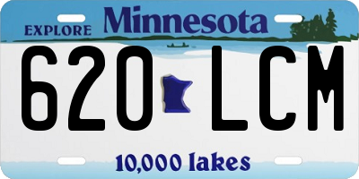 MN license plate 620LCM