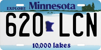 MN license plate 620LCN
