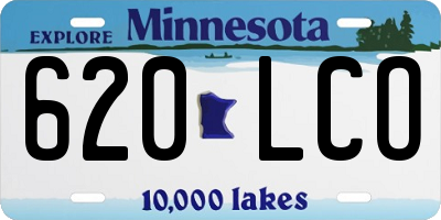 MN license plate 620LCO