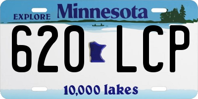 MN license plate 620LCP
