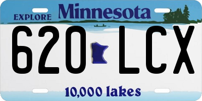 MN license plate 620LCX