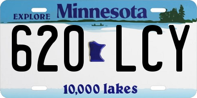 MN license plate 620LCY