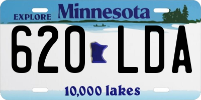 MN license plate 620LDA