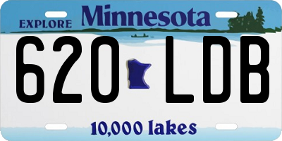 MN license plate 620LDB