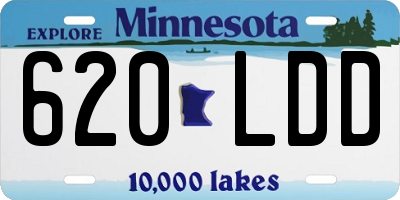 MN license plate 620LDD