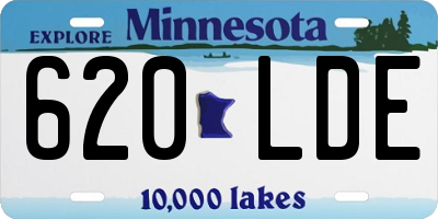 MN license plate 620LDE