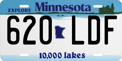 MN license plate 620LDF