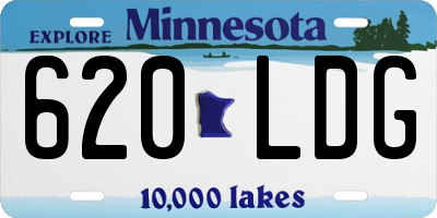 MN license plate 620LDG