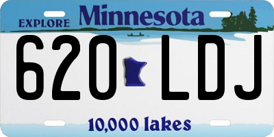 MN license plate 620LDJ