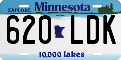 MN license plate 620LDK
