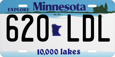 MN license plate 620LDL