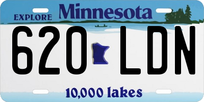 MN license plate 620LDN