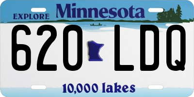 MN license plate 620LDQ