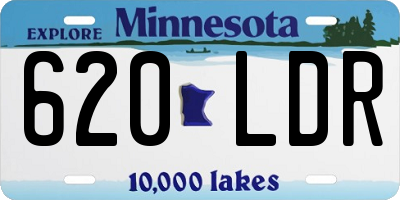 MN license plate 620LDR