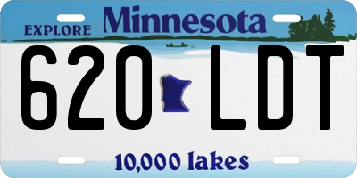 MN license plate 620LDT