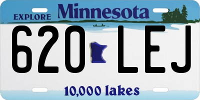 MN license plate 620LEJ